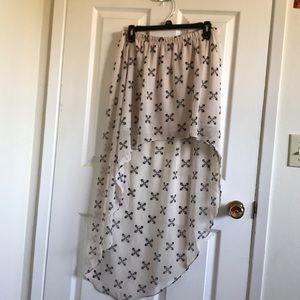 High low flowy skirt